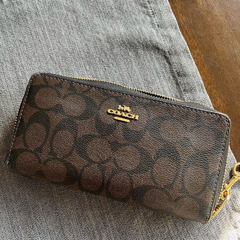 Coach zip around wallet
